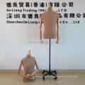 Fabric covered male dress form bust torso mannequin for tailors with wooden arms, high quality male dress form mannequin